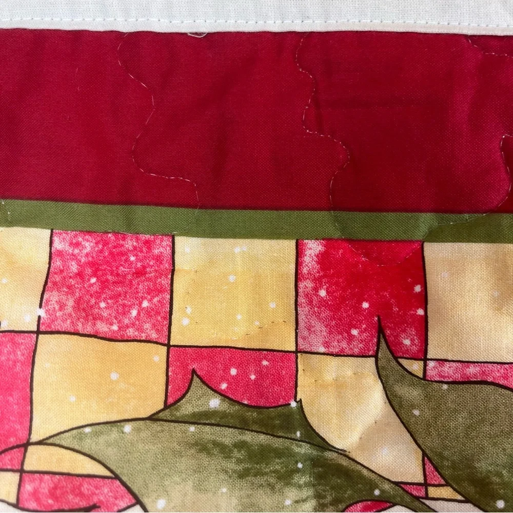 Handmade Quilt Christmas JOY Mice & Holly-small size